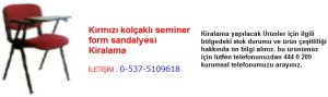 kırmızı kolçaklı seminer form sandalyesi kiralama